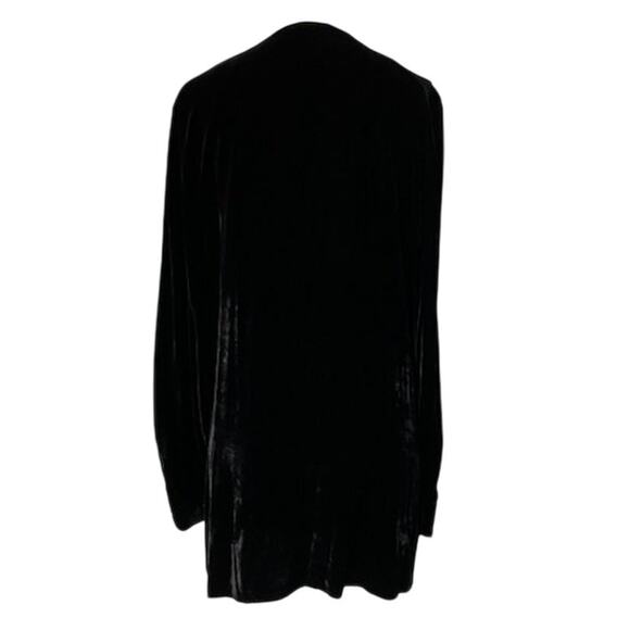 Dana Bachman Black Velvet Silk Tunic Blazer Jacket Size 12 - Picture 3 of 13